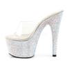 Pleaser - BEJEWELED701DM Mules à talons - Chaussures de pole dance - Couleur argent/Transparent Product image